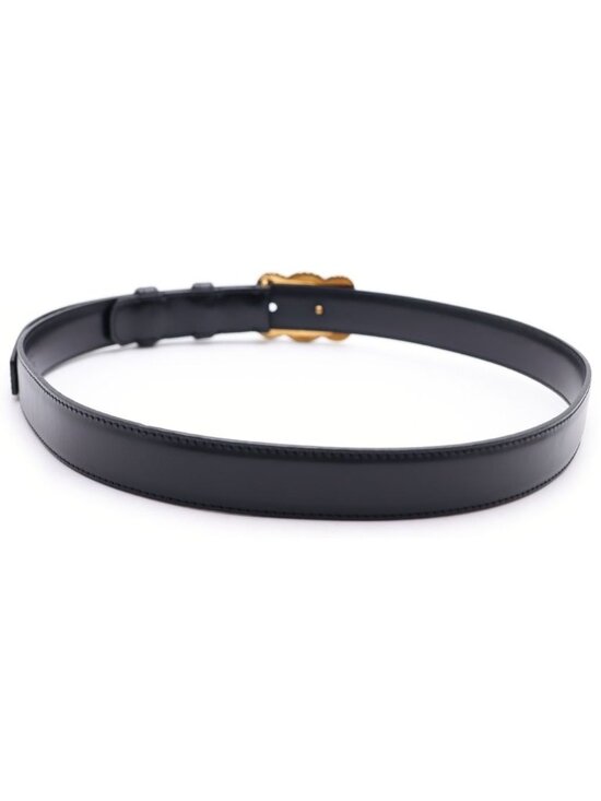 Celine Triomphe Leather Belt Black Gold main image 2